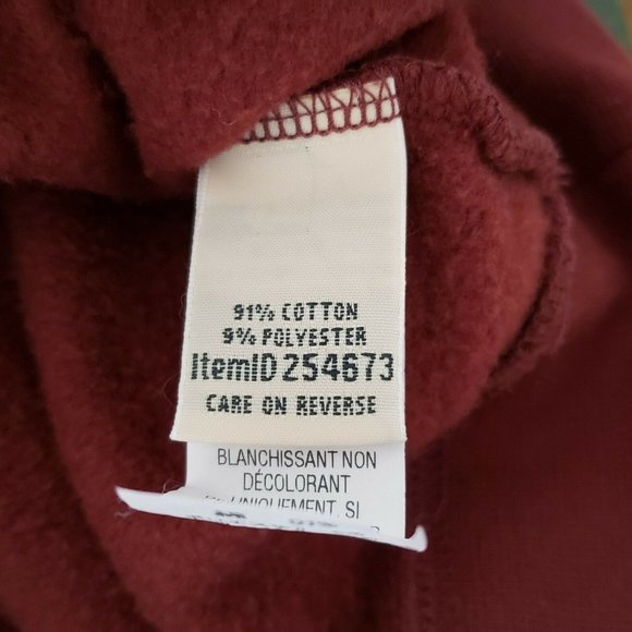 L.L. Bean Quarter Zip Vintage Pullover Red Maroon Men's Size Medium Cotton - Picture 7 of 7